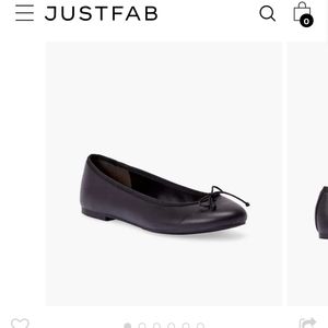 NIB Justfab Bay Black Ballet Flats Size 6.5